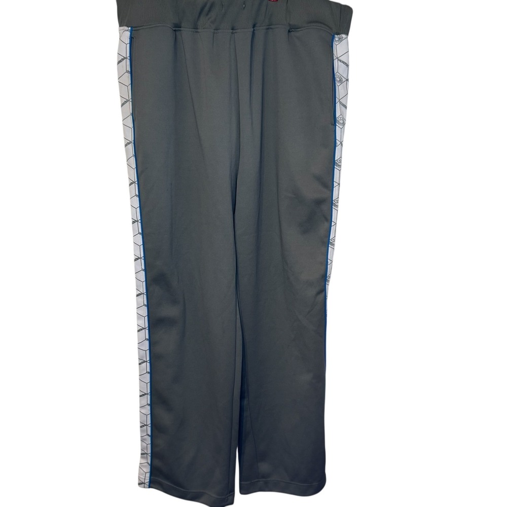 Akademiks Men's Track Pants‎ Straight Leg Athletic Piping Pull On Gray Size 2XL